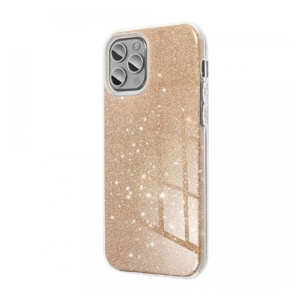 Glitter 3in1 Case iPhone 11 hátlap, tok, arany