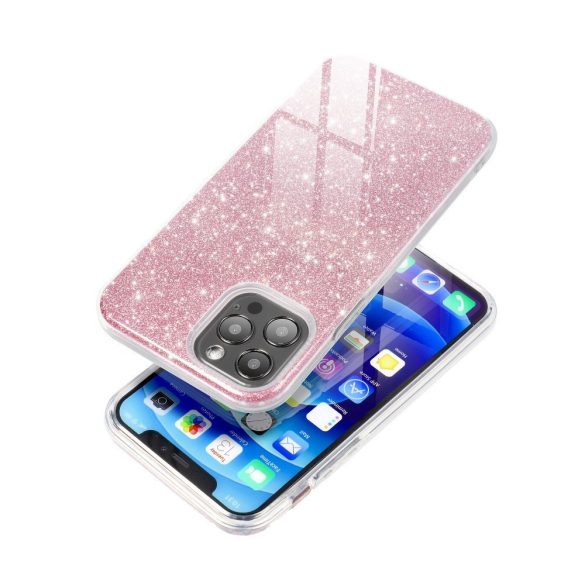 Glitter 3in1 Case iPhone 11 hátlap, tok, rózsaszín
