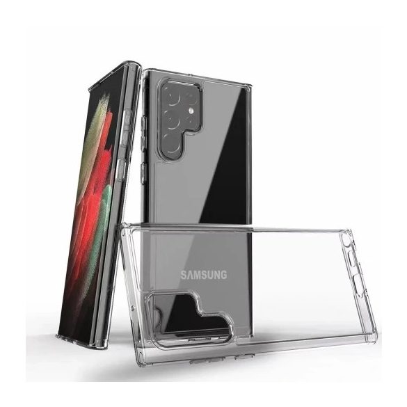Samsung Galaxy S22 Ultra 2mm szilikon hátlap, tok, dobozos, átlátszó