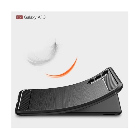 Carbon Case Flexible Samsung Galaxy A13 5G hátlap, tok, fekete