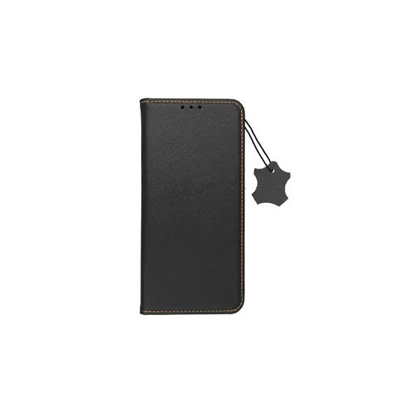 Genuine Leather Smart Pro Samsung Galaxy S22 Ultra eredeti bőr oldalra nyíló tok, fekete