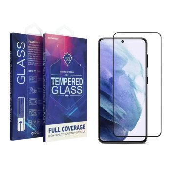   Samsung Galaxy S22 5D Full Glue teljes kijelzős edzett üvegfólia (tempered glass) 9H keménységű, fekete