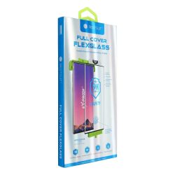   Bestsuit Flexible Samsung Galaxy S22 Ultra UV 5D Full Glue teljes kijelzős hibrid üvegfólia felrakókerettel, kompatibilis az ujjlenyomat-olvasóval, fekete
