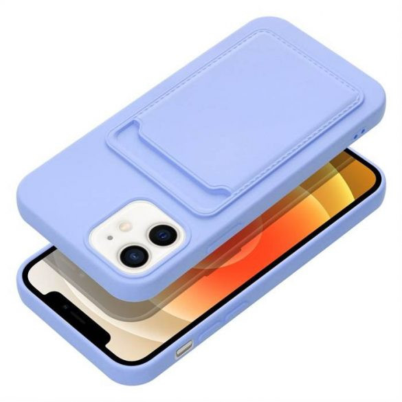 Card Case Silicone iPhone 11 hátlap, tok, lila