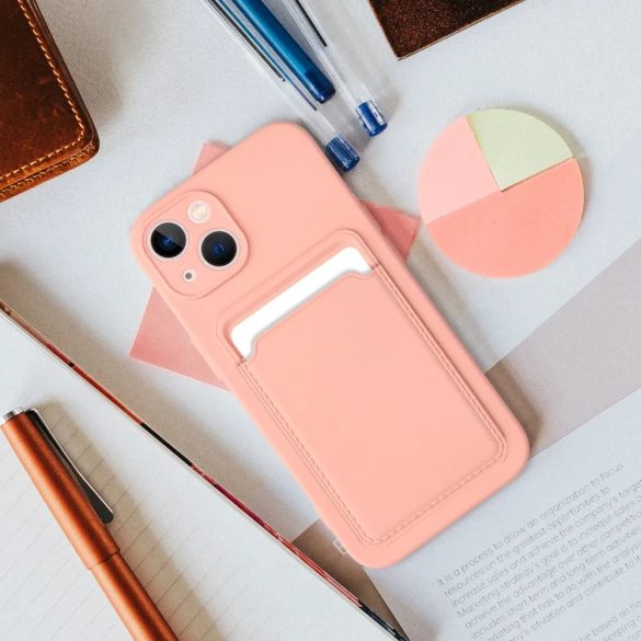 Card Case Silicone Xiaomi Redmi 13C hátlap, tok, rózsaszín