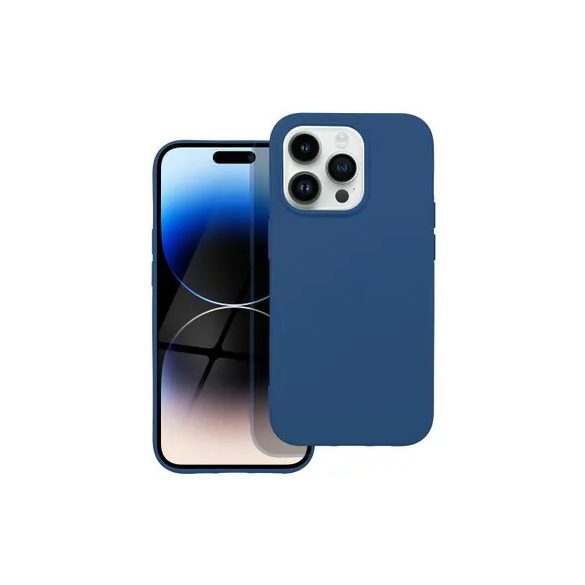 Silicone Case iPhone 14 Pro szilikon hátlap, tok, sötétkék