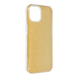 Forcell Glitter 3in1 case iPhone 14 hátlap, tok, arany