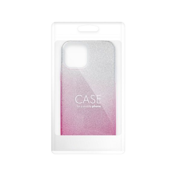 Glitter 3in1 Case iPhone 14 Pro Max hátlap, tok, ezüst-rózsaszín