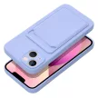 Card Case Silicone iPhone 14 Plus hátlap, tok, lila