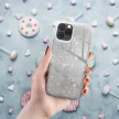 Glitter 3in1 Case iPhone 14 Plus hátlap, tok, ezüst