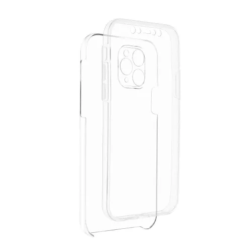 Full Cover 360° iPhone 14 Plus 2 részes szilikon elő és hátlap, tok, átlátszó