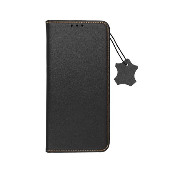 Genuine Leather Smart Pro Samsung Galaxy A35 eredeti bőr oldalra nyíló tok, fekete