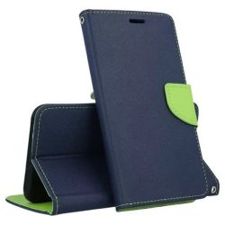 Smart Fancy iPhone 12 Mini oldalra nyíló tok, kék-zöld