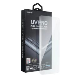   X-ONE Samsung Galaxy Note 20 Ultra 5D UV Full Glue teljes kijelzős edzett üvegfólia, 9H keménységű, tokbarát, átlátszó