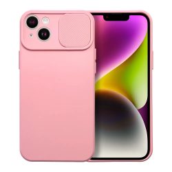   Slide Case iPhone 14 Plus szilikon hátlap, tok, világos rózsaszín