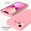 Slide Case iPhone 14 Pro Max szilikon hátlap, tok, világos rózsaszín