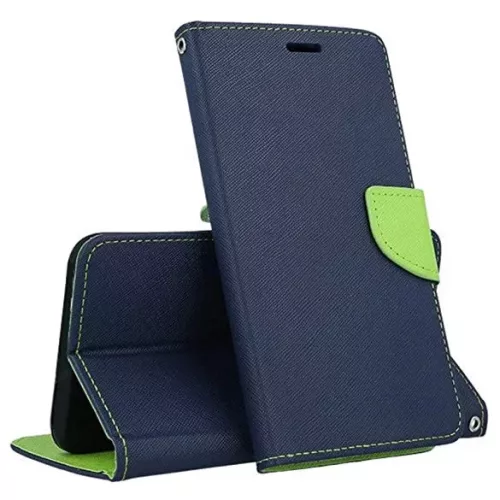 Smart Fancy Samsung Galaxy S23 Plus oldalra nyíló tok sötétkék-zöld