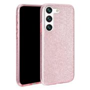   Glitter 3in1 Case Samsung Galaxy S23 Ultra hátlap, tok rózsaszín