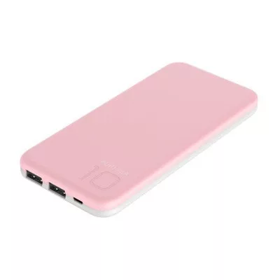 PURIDEA S2 Power Bank hordozható külső akkumulátor, 10000mAh, rózsaszín