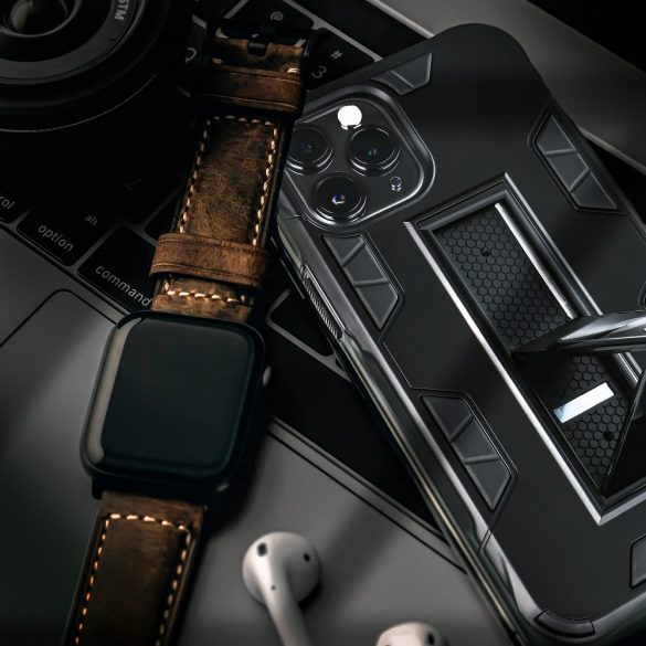 Defender Samsung Galaxy A12 ütésálló hátlap, tok, fekete