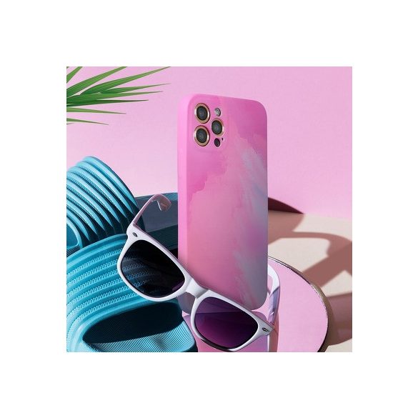 Forcell Pop Case 1 Samsung Galaxy A72 4G/5G hátlap, tok, márvány mintás hátlap, tok, rózsaszín