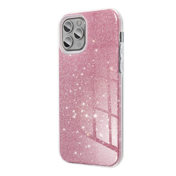 Glitter 3in1 Case Samsung Galaxy A22 5G hátlap, tok, rózsaszín