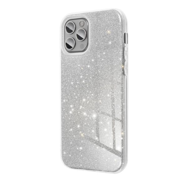 Glitter 3in1 Case Samsung Galaxy A22 5G hátlap, tok, ezüst