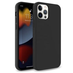 Silicone Soft Case iPhone 13 Pro Max hátlap, tok, fekete