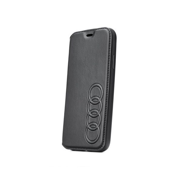 Audi Leather Folio Case iPhone 8 Plus oldalra nyíló tok, fekete