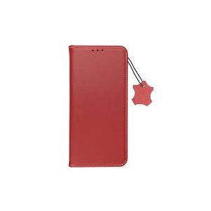 Leather Case Samsung Galaxy A12 oldalra nyíló tok, piros