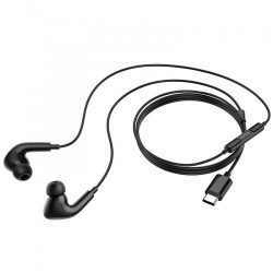   Hoco M1 vezetékes headset, fülhallgató, USB Type-C, fekete