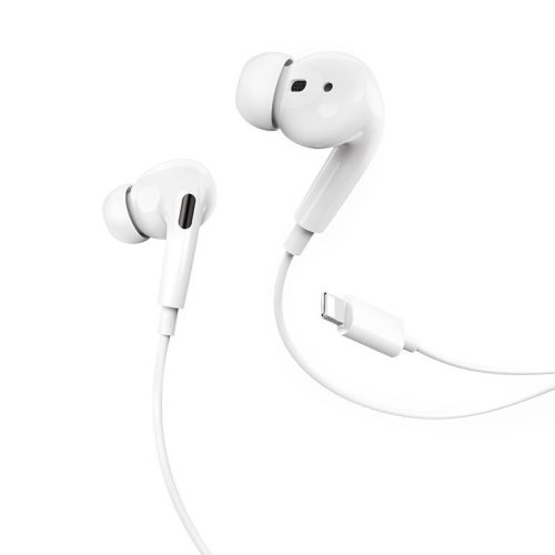 Hoco M1 vezetékes headset, fülhallgató, USB Type-C, fehér
