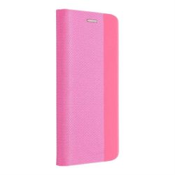  Smart Senso iPhone 7/8/SE (2020) oldalra nyíló tok, rózsaszín
