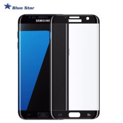   Blue Star Samsung Galaxy S7 Edge 3D teljes kijelzős edzett üvegfólia (tempered glass) 9H keménységű, fekete
