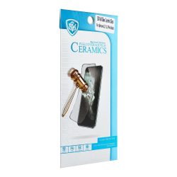   Samsung Galaxy A21s 5D Full Glue Ceramic hajlékony, teljes kijelzős üvegfólia 9H keménységű, fekete