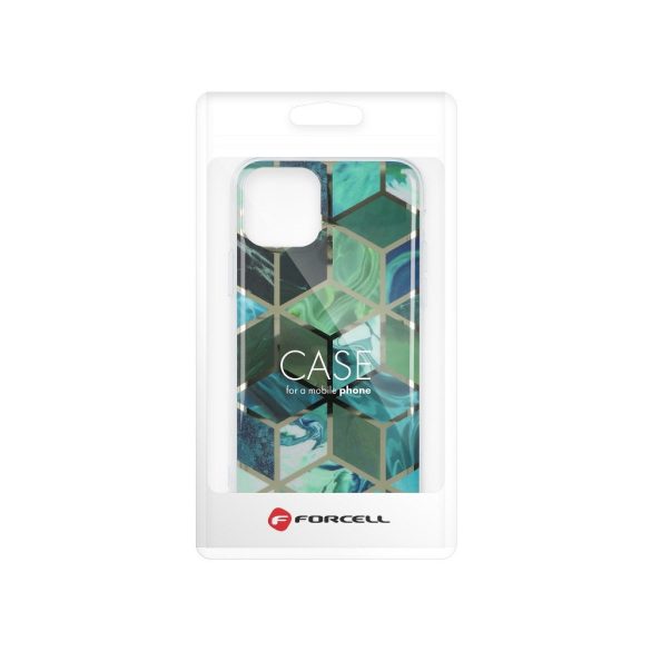 Marble Cosmo 08 iPhone 12 Mini márvány mintás, hátlap, tok, zöld