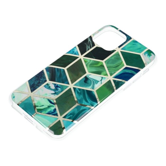 Marble Cosmo iPhone 12 Pro Max márvány mintás, hátlap, tok, zöld