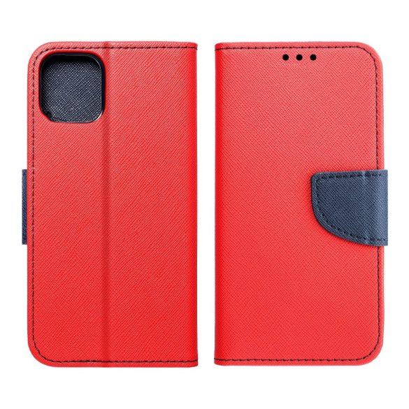 Smart Fancy Huawei P Smart/Y7 oldalra nyíló tok, piros-kék
