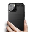 Carbon Case Iphone 11 Pro hátlap, tok, fekete