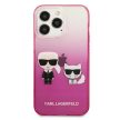 Karl Lagerfeld KLHCP13LTGKCP Gradient Ikonik Karl & Choupette iPhone 13/13 Pro 6.1" hátlap, tok, rózsaszín