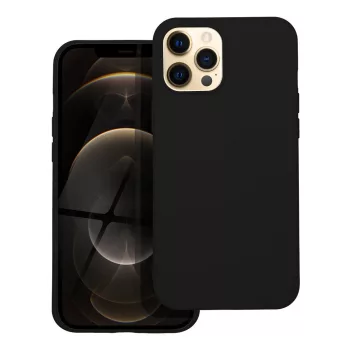 SILICONE tok iPhone 12 Pro Max, fekete