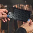 Carbon Case Samsung Galaxy S21 Plus hátlap, tok, fekete