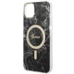Guess Szett GUBPP14SHMEACSK Tok + Magsafe töltő iPhone 14 6.1" hátlap, Marble, fekete