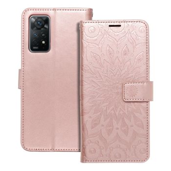   MEZZO Book case, oldalra nyíló tok XIAOMI Redmi Note 11 Pro/11 Pro 5G mandala, rozéarany