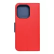 Smart Fancy oldalra nyíló tok iPhone 14 Pro, piros, sötétkék