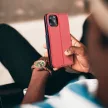 Smart Fancy oldalra nyíló tok iPhone 14 Pro, piros, sötétkék