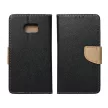 Smart Fancy oldalra nyíló tok iPhone 14 Plus, arany, fekete