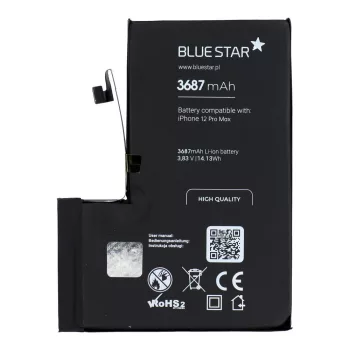   BLUE STAR HQ akkumulátor iPhone 12 Pro Max 3687 mAh 3687 mAh akkumulátorhoz