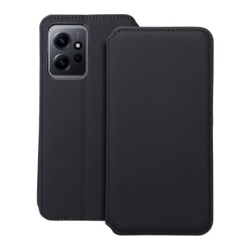   DUAL POCKET Book oldalra nyíló tok XIAOMI Redmi Note 12 5G, fekete