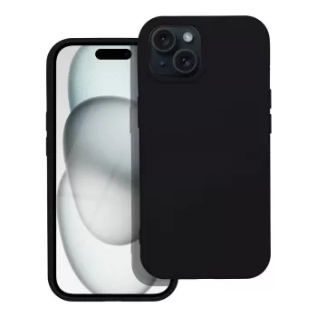 SILICONE tok iPhone 15 Plus, fekete